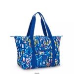 Women Tote Bags Kipling Neon Art Medium Printed Tote Bag FHZD259 - Image 2