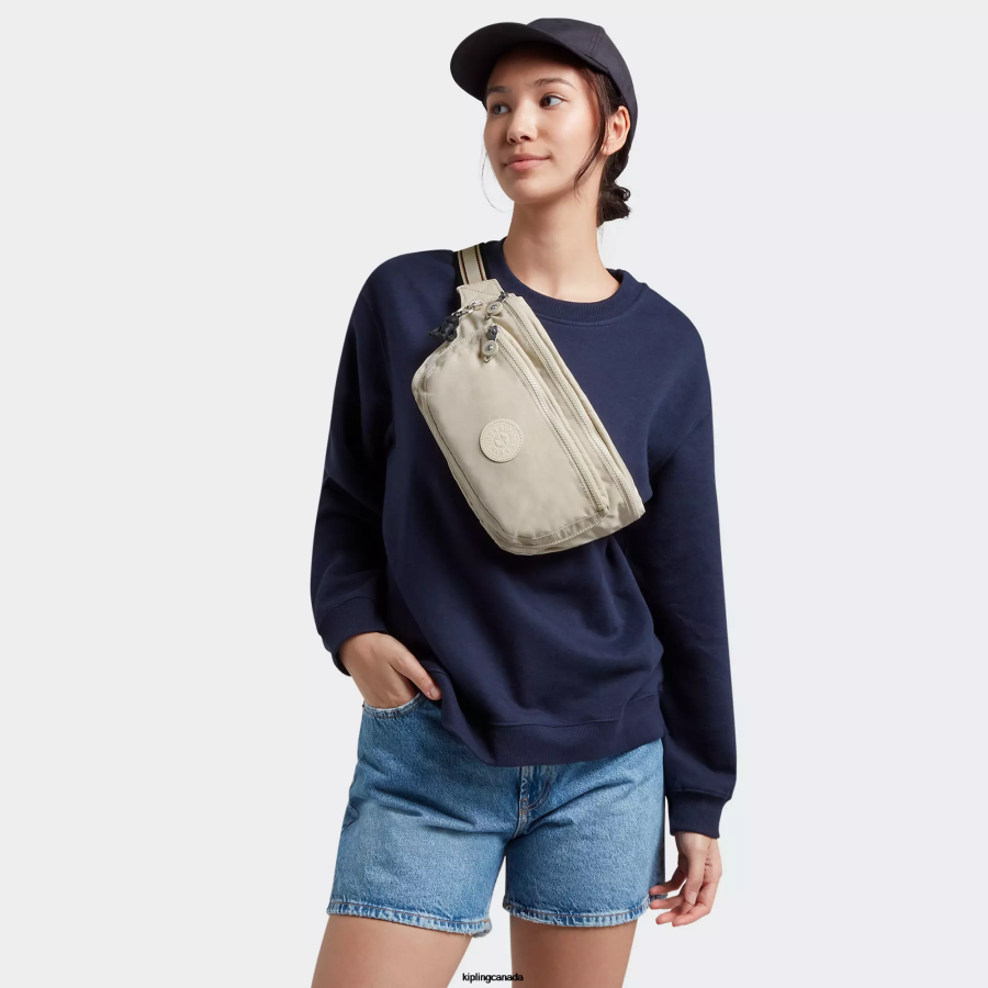 Women Waist Pack Kipling Light Sand Yasemina Extra Large Waist Pack FHZD324 - Image 4