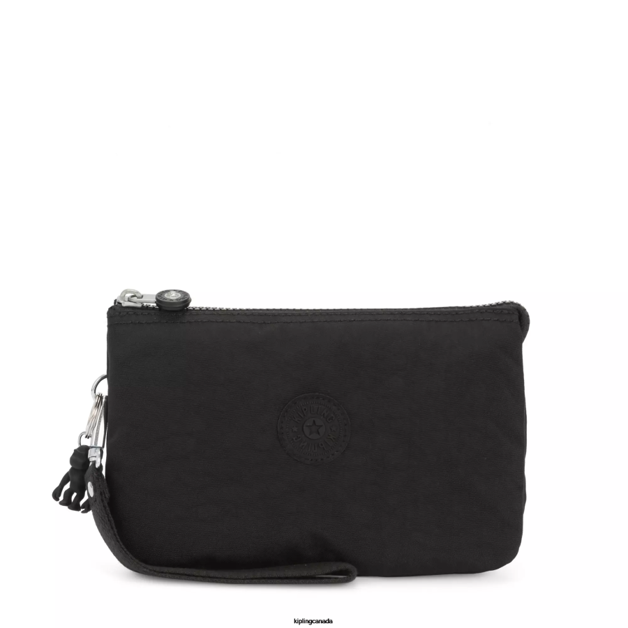 Women Wallets & Wristlets Kipling Black Noir Creativity Extra Large Wristlet FHZD541 - Image 1