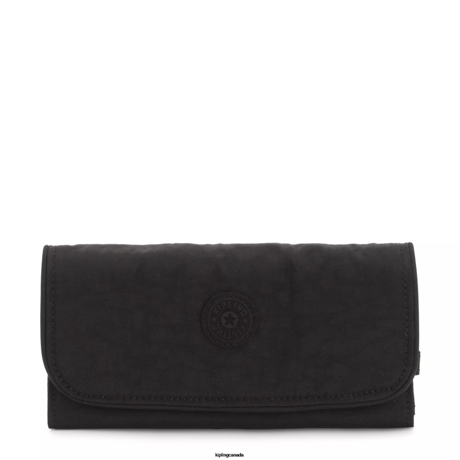 Women Wallets & Wristlets Kipling Black Noir Money Land Snap Wallet FHZD287 - Image 1