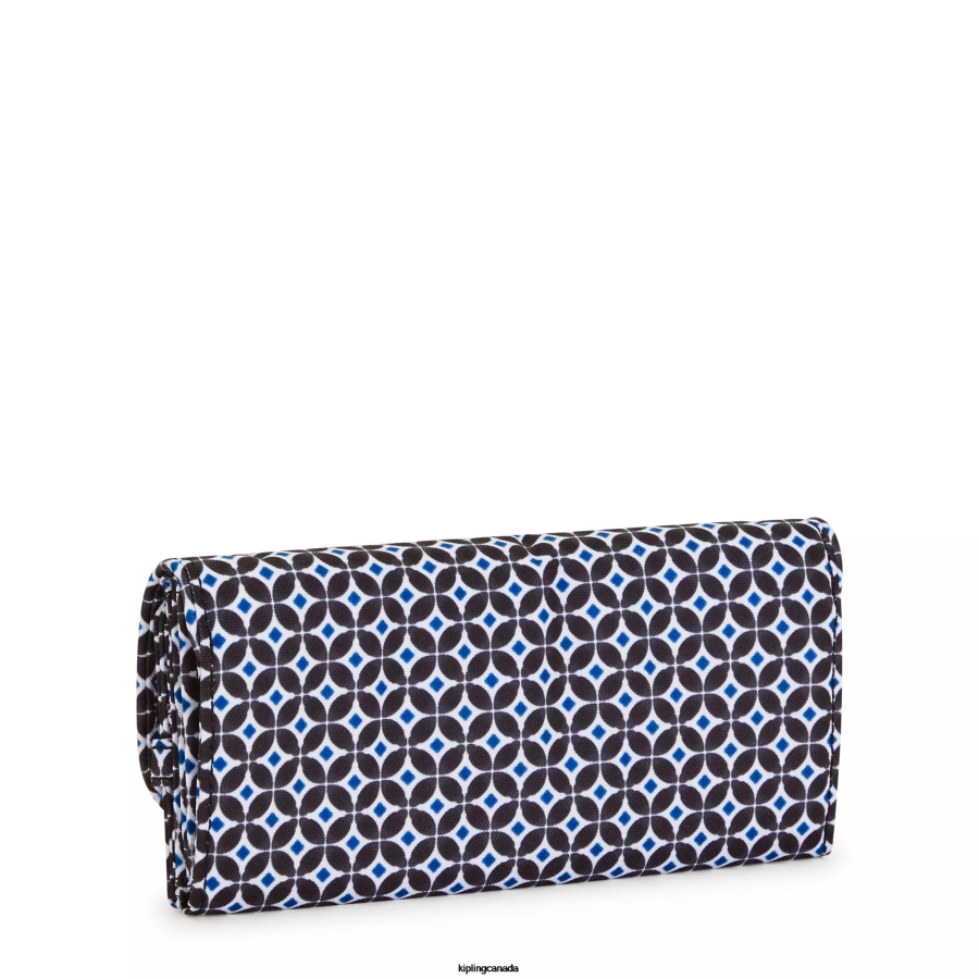 Women Wallets & Wristlets Kipling Blackish Tile Money Land Printed Snap Wallet FHZD312 - Image 4