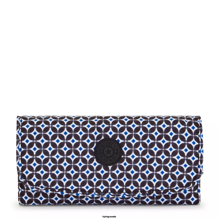 Women Wallets & Wristlets Kipling Blackish Tile Money Land Printed Snap Wallet FHZD312 - Image 1
