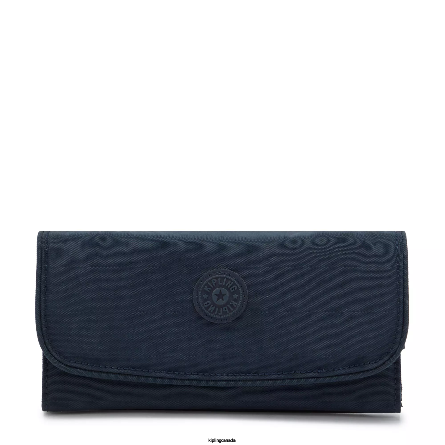 Women Wallets & Wristlets Kipling Blue Bleu Money Land Snap Wallet FHZD288 - Image 1