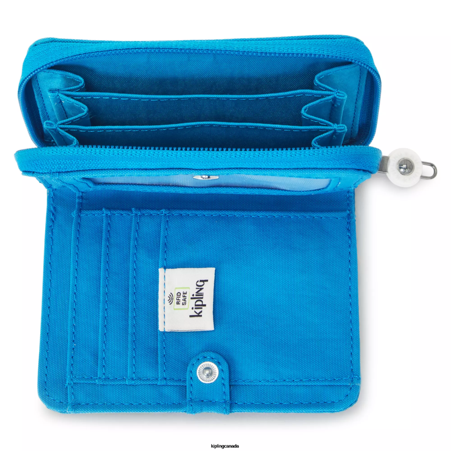 Women Wallets & Wristlets Kipling Eager Blue Money Love Small Wallet FHZD301 - Image 3