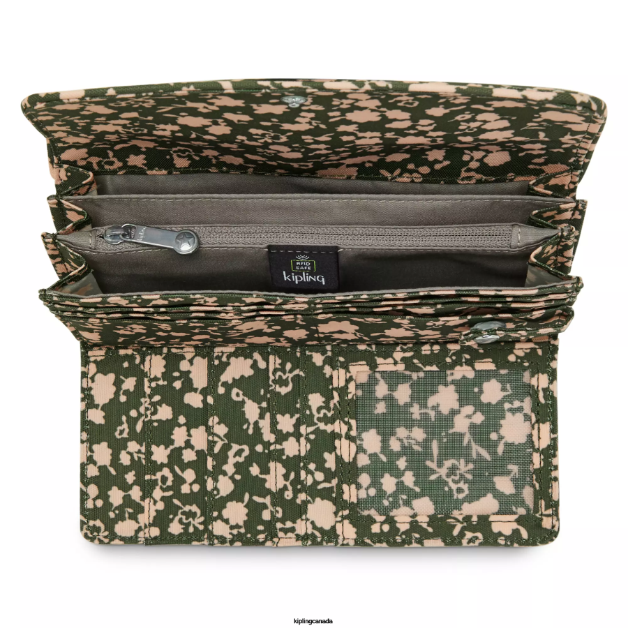 Women Wallets & Wristlets Kipling Fresh Floral Money Land Printed Snap Wallet FHZD311 - Image 3