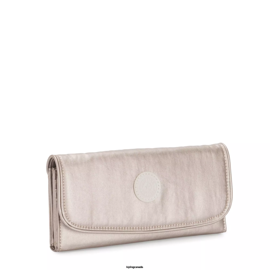 Women Wallets & Wristlets Kipling Metallic Glow Money Land Metallic Snap Wallet FHZD550 - Image 2