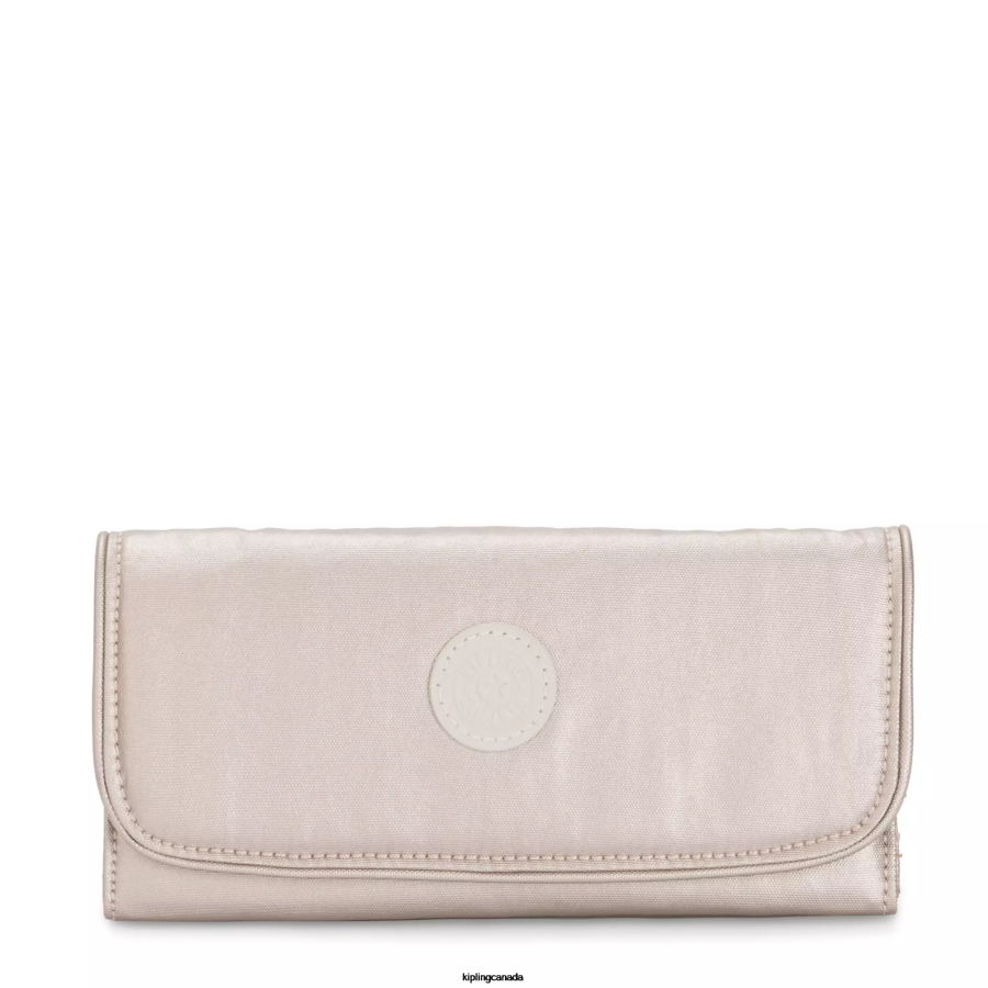 Women Wallets & Wristlets Kipling Metallic Glow Money Land Metallic Snap Wallet FHZD550 - Image 1