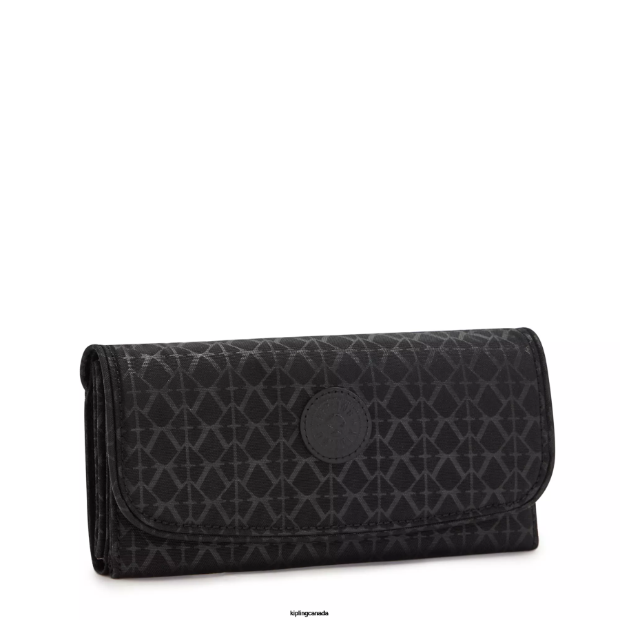 Women Wallets & Wristlets Kipling Signature Embossed Money Land Printed Snap Wallet FHZD553 - Image 2
